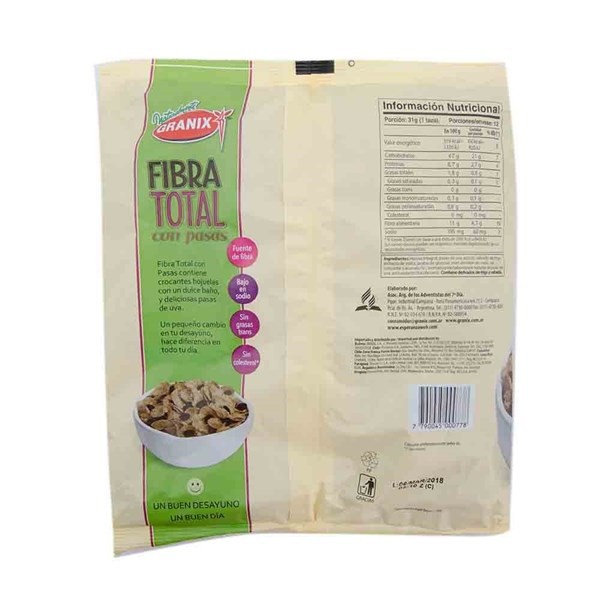 Fibra Total Granix Con Pasas 400 Gr alt