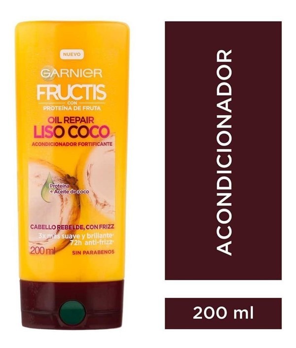 Fructis Acondicionador Liso Coco 200 ml