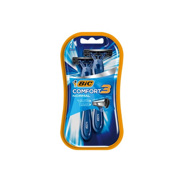 Máquina De Afeitar Bic Confort Normal X 2 Unid Capacidad