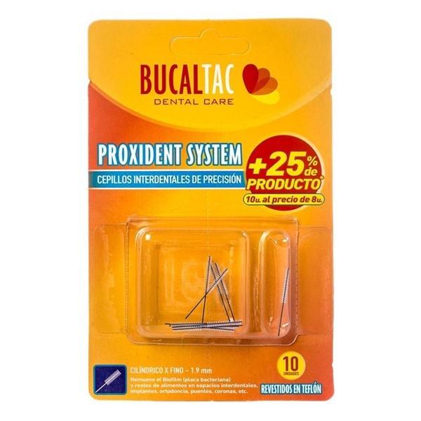 Bucal Tac Cepillo Interdental Cilíndrico X Fino 1.9 Mm (10 Unidades)