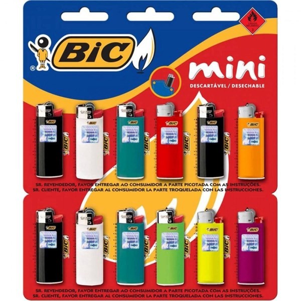 Encendedor bic Mini | 12 unidades