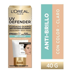 Loreal Uv Defender Protector Solar Fps50 Anti Brillo Tono Claro 40 gr #1