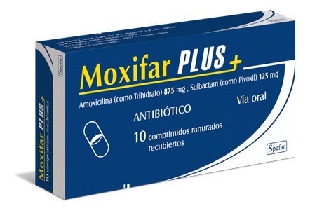 Moxifar Plus  | 10 comprimidos | Amoxicilina + Sulbactam #1