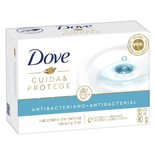 Dove Jabon Antibacterial Cuida y Protege 90 gr alt