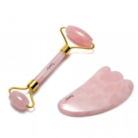 Coony Jade Roller Set Masajeador Facial (Roller + Guasha)