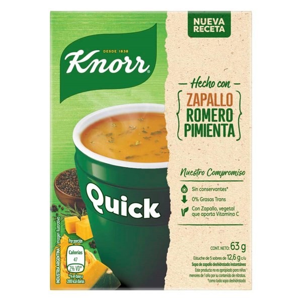 Sopa Quick Knorr Zapallo 5 Sobres alt