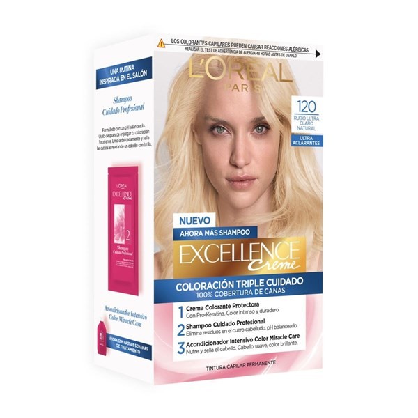Excellence Kit Tintura Creme Color 120 Rubio Ultra Claro Natural alt