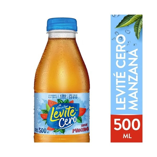 Agua Saborizada Sin Gas Levite Cero de Manzana 500 cc. #1