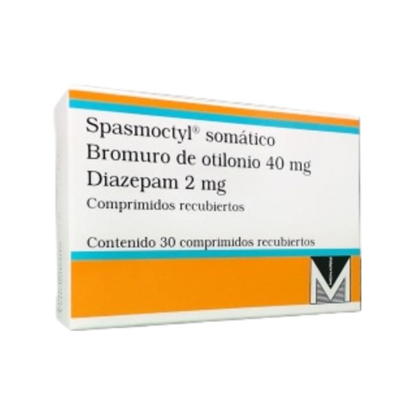 Siegfried Spasmoctyl Somatico 40 Otilonio,Bromuro + Diazepam x 30 Comp Recubiertos #1