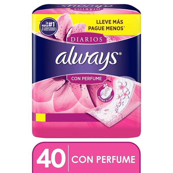 Protectores Diarios Always Con Perfume x 40 un #1