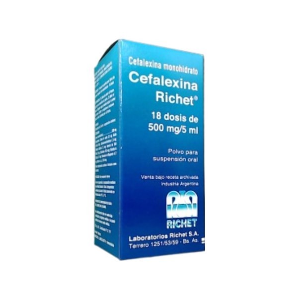 Laboratorios Richet Cefalexina Richet 500 Mg Polvo para Suspensión x 18 Dosis #1