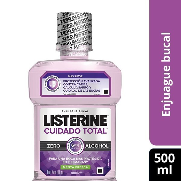 Listerine Enjuague Bucal Cuidado Total Zero x 500 ml alt