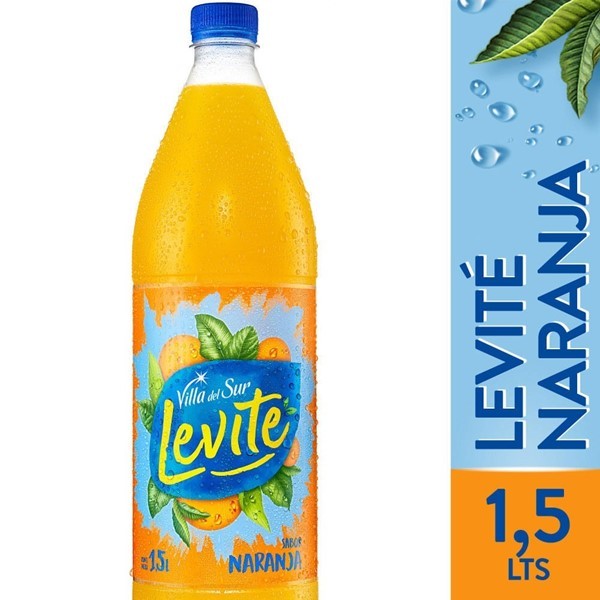 Agua Saborizada Villa Del Sur Levite Naranja Sin Gas 1.5 L #1