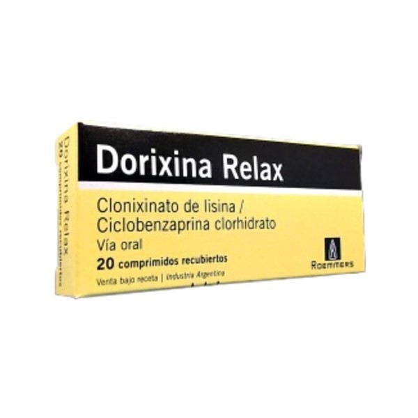 Roemmers Dorixina Relax Clonixinato de Lisina + Ciclobenzaprina Clorhidrato x 20 Comp Recubiertos #1