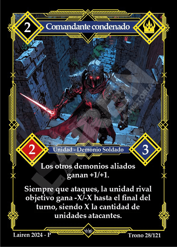 028 Comandante Condenado Precon Demonio/Elemental - Coste 2 #1