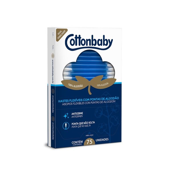 Cotton Baby Hisopos de Algodón Cottonbaby Estuche 75 uni #1