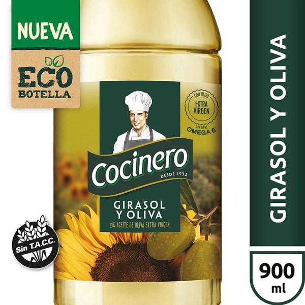 Aceite Cocinero Girasol Y Oliva 900 xm