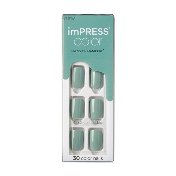 Uñas Postizas Press On Impress Color Manicure New Going Green