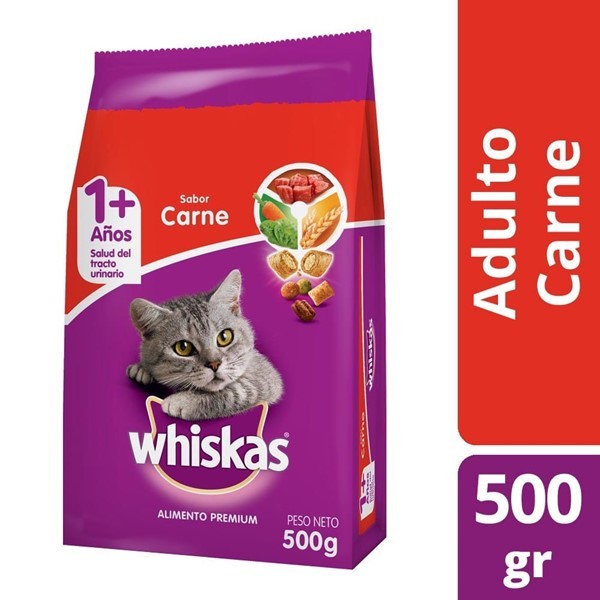 Alimento Whiskas Para Gatos Carne 500gr