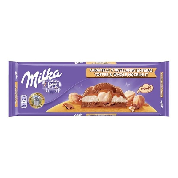 Chocolate Milka con Caramelo Y Avellanas 300 gr #1