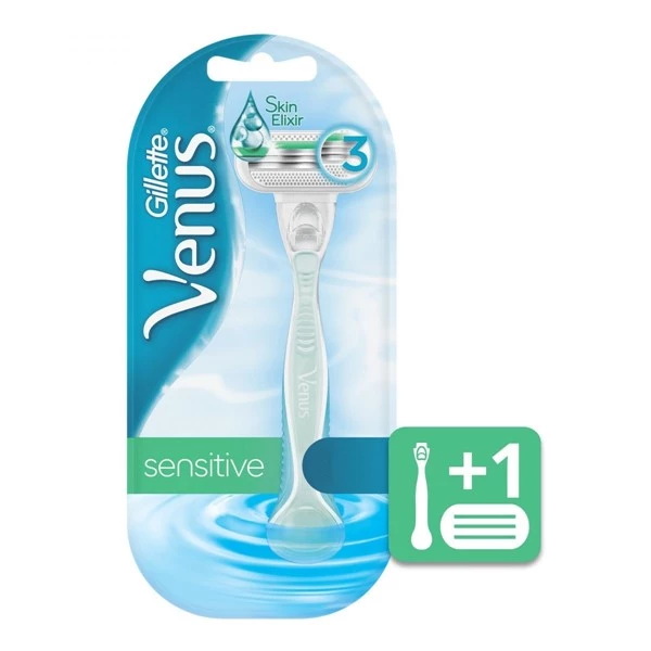 Gillette Kit Venus Divine Sensitive Maquina Para Afeitar Recargable + Cartucho