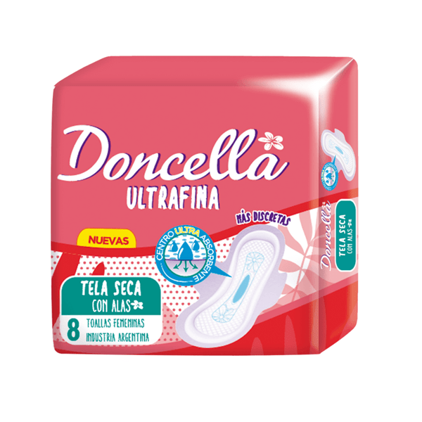 Doncella Toallitas Ultrafinas Pocket Tela Seca (8 U) #1