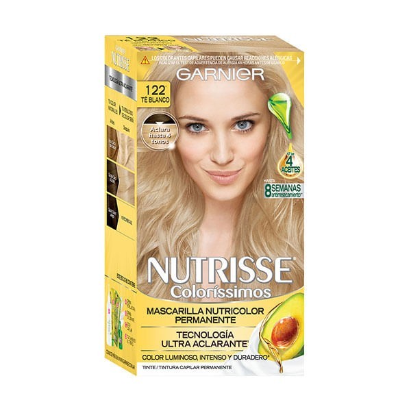 Garnier Kit Coloración Permanente Nutrisse Coloríssimos x 45 g 122 Te Blanco #1