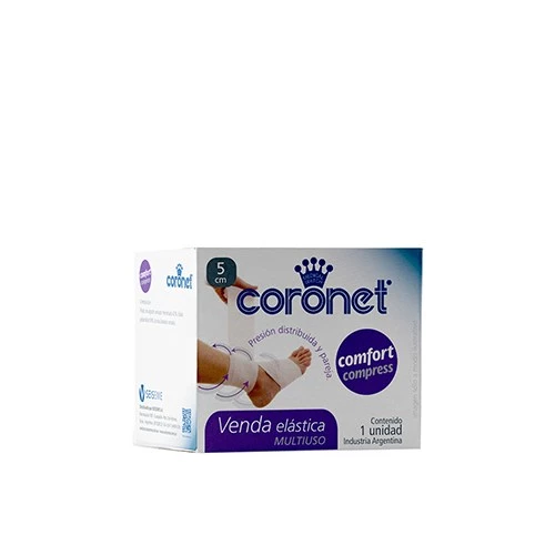 Coronet Venda Elastica Blanca 5 cm x 25 m