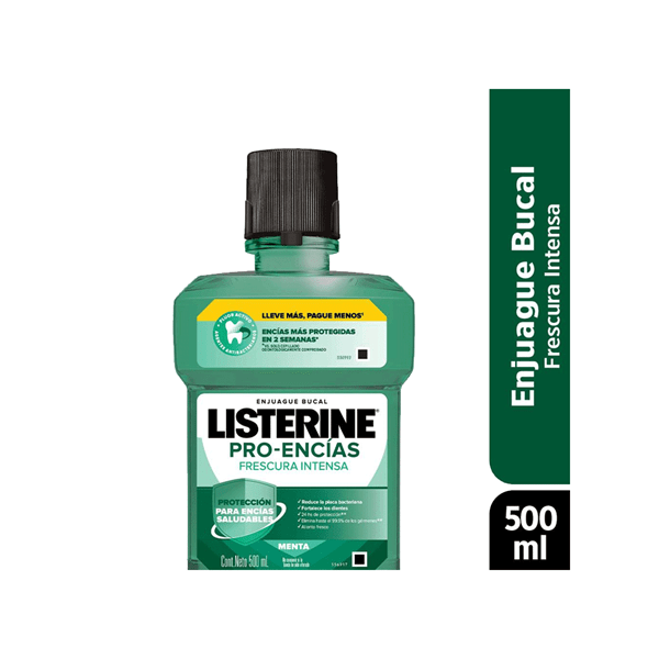 Enjuague Bucal Listerine Pro-Encías Frescura Intensa x 500 ml alt