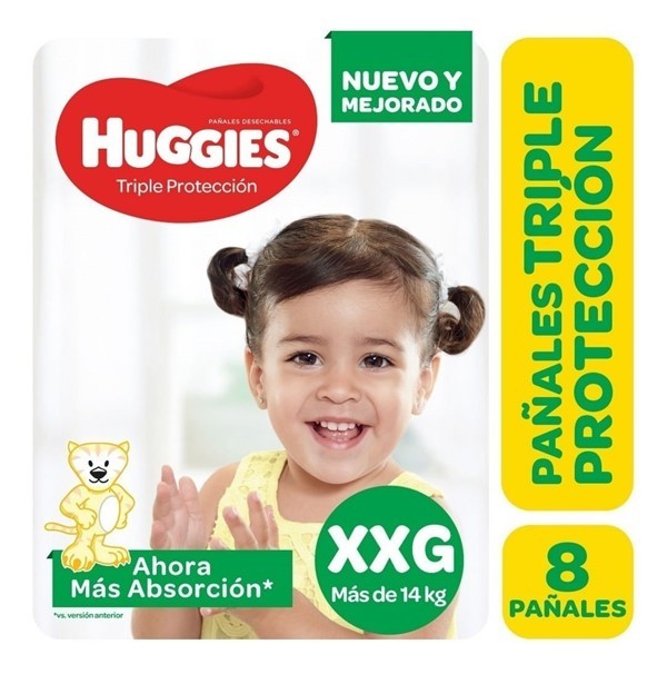 Huggies Triple Protección Pañales Extra Extra Grande x 8 U #1
