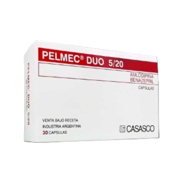 Casasco Pelmec Duo 5 / 20 Amlodipina + Benazepril 5 / 20 Mg x 30 Cáps #1