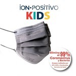 Barbijos Gris Ion Positivo Kids / Niños Nanopartícula X 3u #1