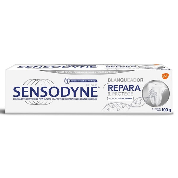 Sensodyne Crema Dental Repara Y Protege Blanqueador Para Dientes Sensibles 100 gr alt