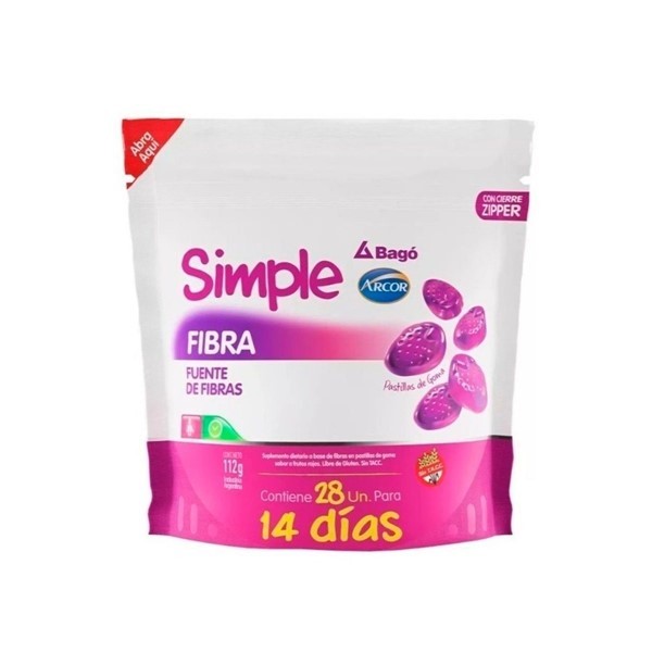 Simple Suplemento Dietario Fibra Pastillas de Goma (28 Unidades) alt