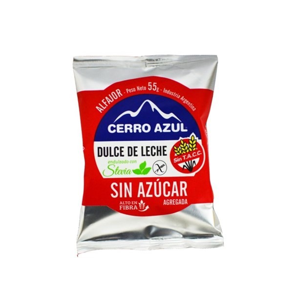 Alfajor Cerro Azul Dulce de Leche Sin Azúcar x 50 g