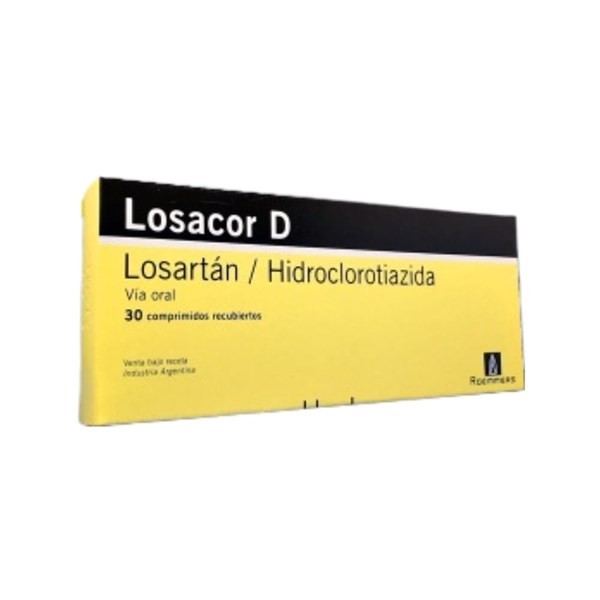 Roemmers Losacor D 50 / 12.5 Mg Losartan + Hidroclorotiazida x 30 Comp Recubiertos #1