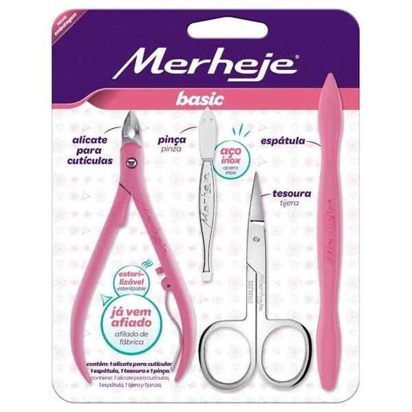 Merheje Basic Kit Alicate + Espatula + Tijera + Pinza alt