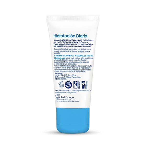 Crema Hidratante Fps 30 Piel Equilibrada a Seca Dermaglós Peso 50 gr alt