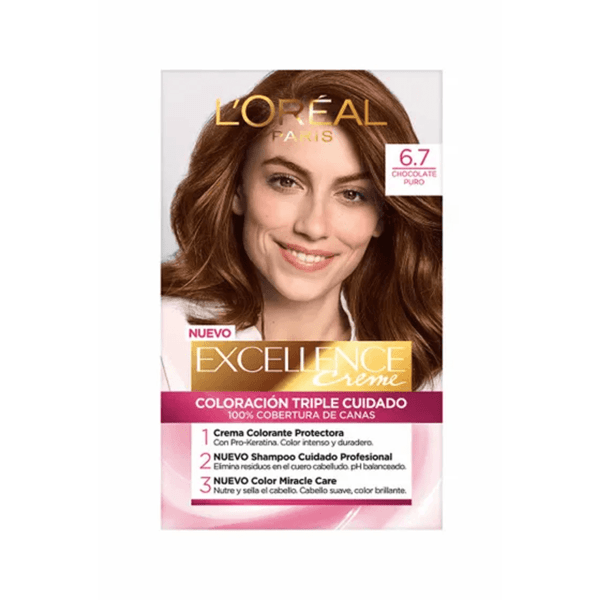 Excellence Kit Coloracion 6.7 Chocolate Puro #1