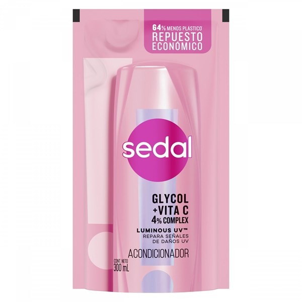 Sedal Acondicionador Luminous Uv Doypack x 300 ml alt