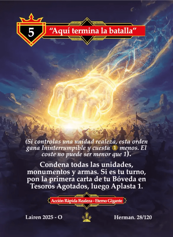 028 Aqui Termina La Batalla Full Art - Coste 5