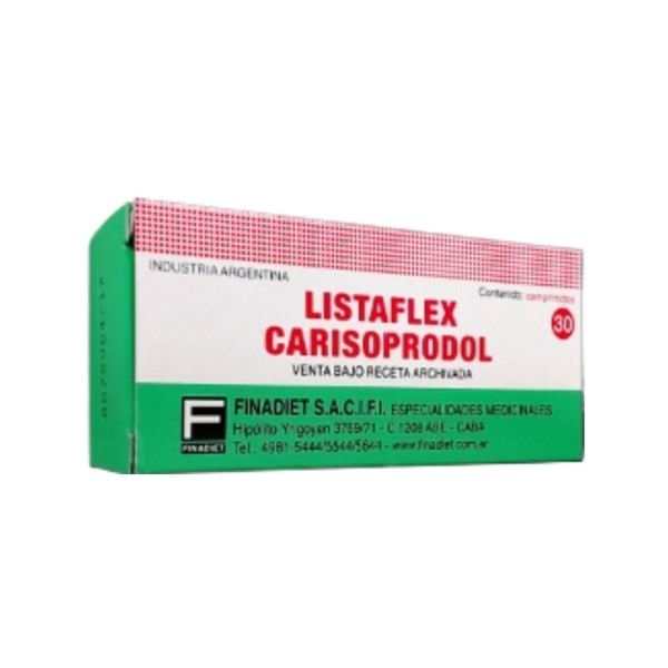Finadiet Listaflex Carisoprodol x 30 Comp