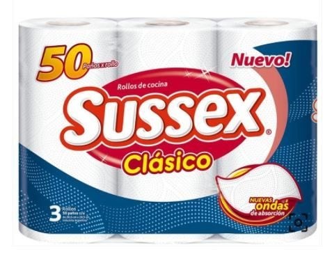 Sussex Rollo Cocina Clásico 50 Paños