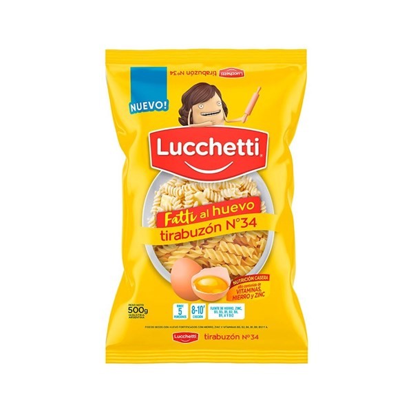 Luchetti Fideos Lucchetti Tirabuz N34 Huev 500 Xg