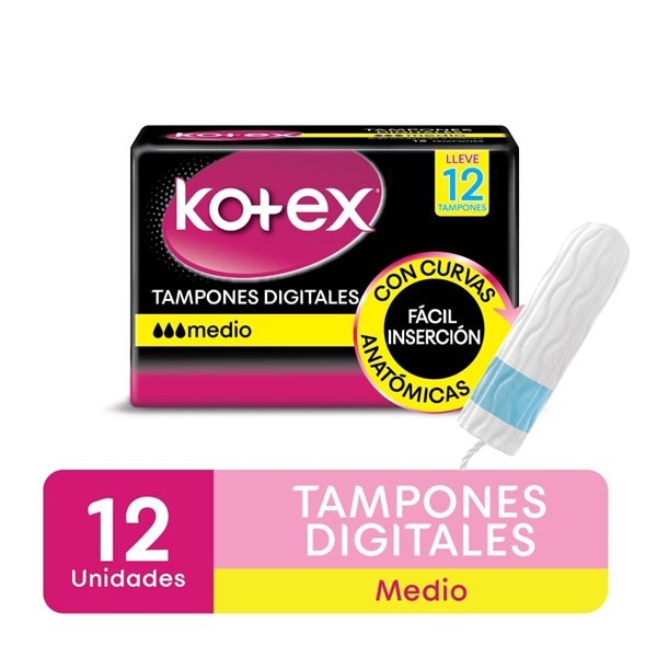 Tampones Digitales Kotex Medio x 12 uni #1