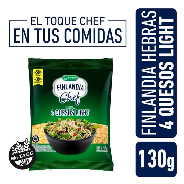 Finlandia Cuatro Quesos Light En Hebras La Serenisima 130gr