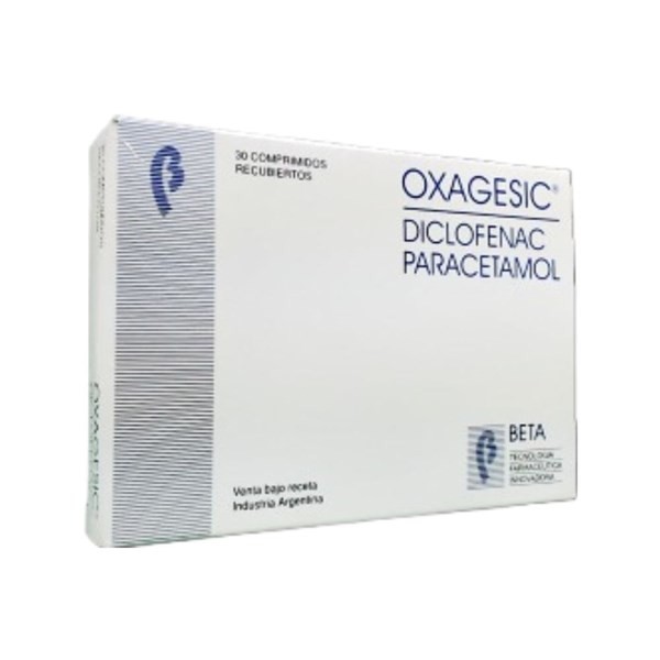 Beta Oxagesic Diclofenac Pot Sico + Paracetamol x 30 Comp Recubiertos #1
