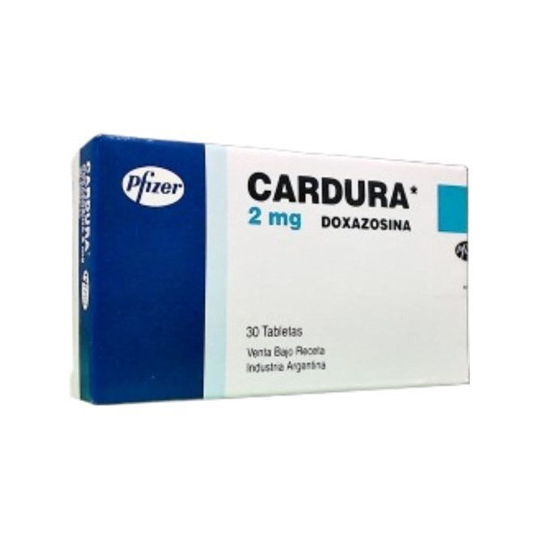Aspen Pharma Cardura Doxazosina 2 Mg x 30 Tabletas