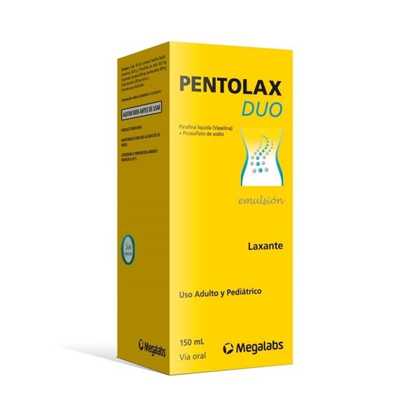 Pentolax Duo | Emulsión 150 ml | Parafina líquida (vaselina) + Picosulfato de sodio |Laxante #1