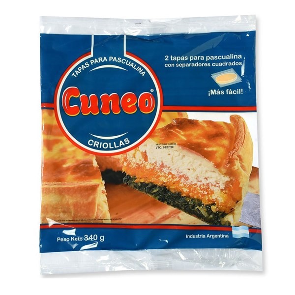 Generico Tapa  Pascualinas Criolla  Cuneo 340 Gr #1